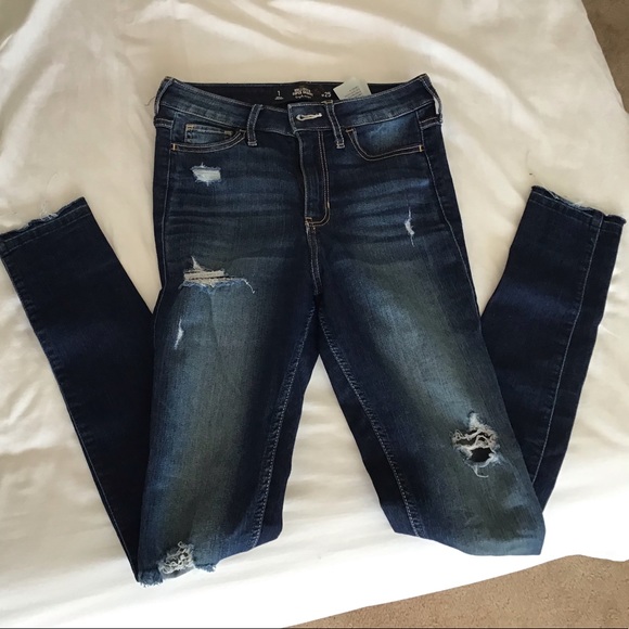 Hollister Skinny High Rise Long Jeans - open-hem - Picture 1 of 3